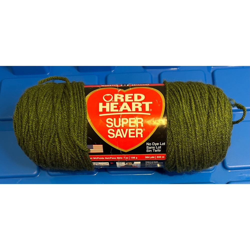 Red Heart Super Saver Yarn Medium Thyme 0406 Worsted 4 Acrylic 7oz 364yds